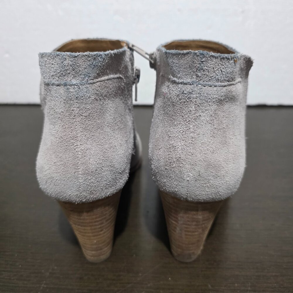 Lucky Brand LK-YABBA Gray Suede Wedge Zip Ankle Booties 9M/40 - Picture 13 of 16